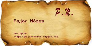 Pajor Mózes névjegykártya